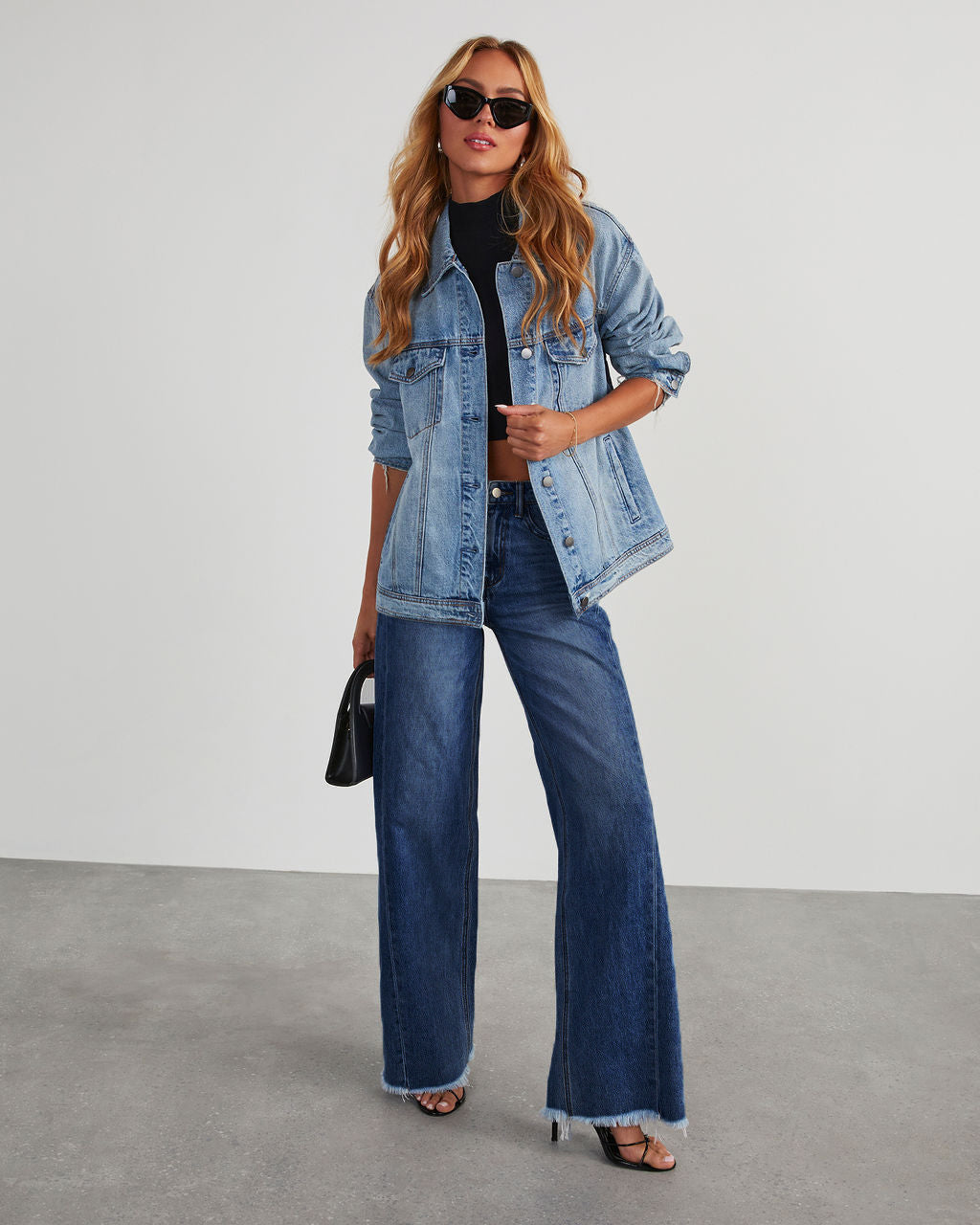 Washed Loose Casual Straight Wide-Leg Mopping Pants