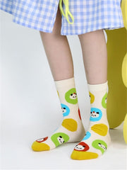 Cartoon Panda Pattern Cotton Socks