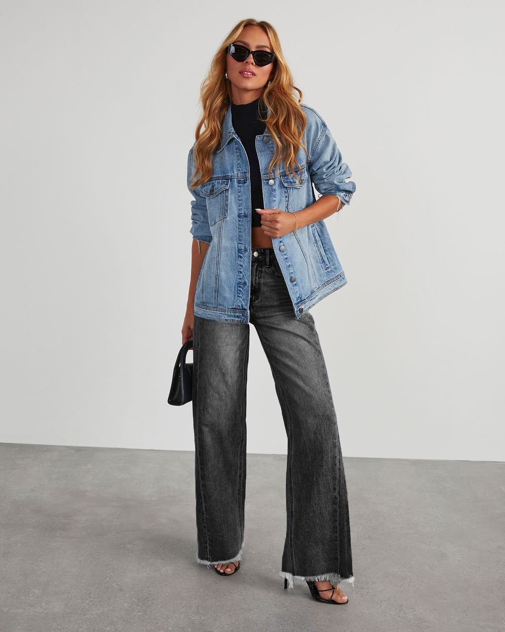 Washed Loose Casual Straight Wide-Leg Mopping Pants