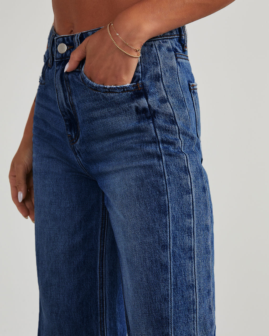 Washed Loose Casual Straight Wide-Leg Mopping Pants