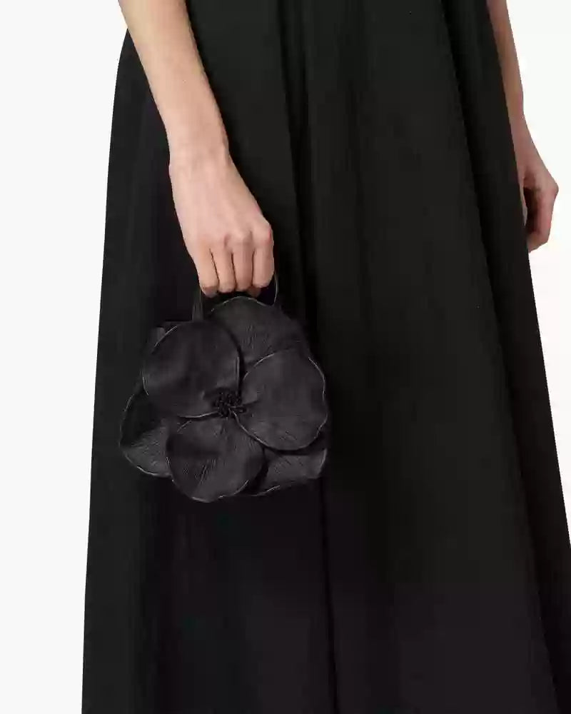 Belle Floral Handbag in Black