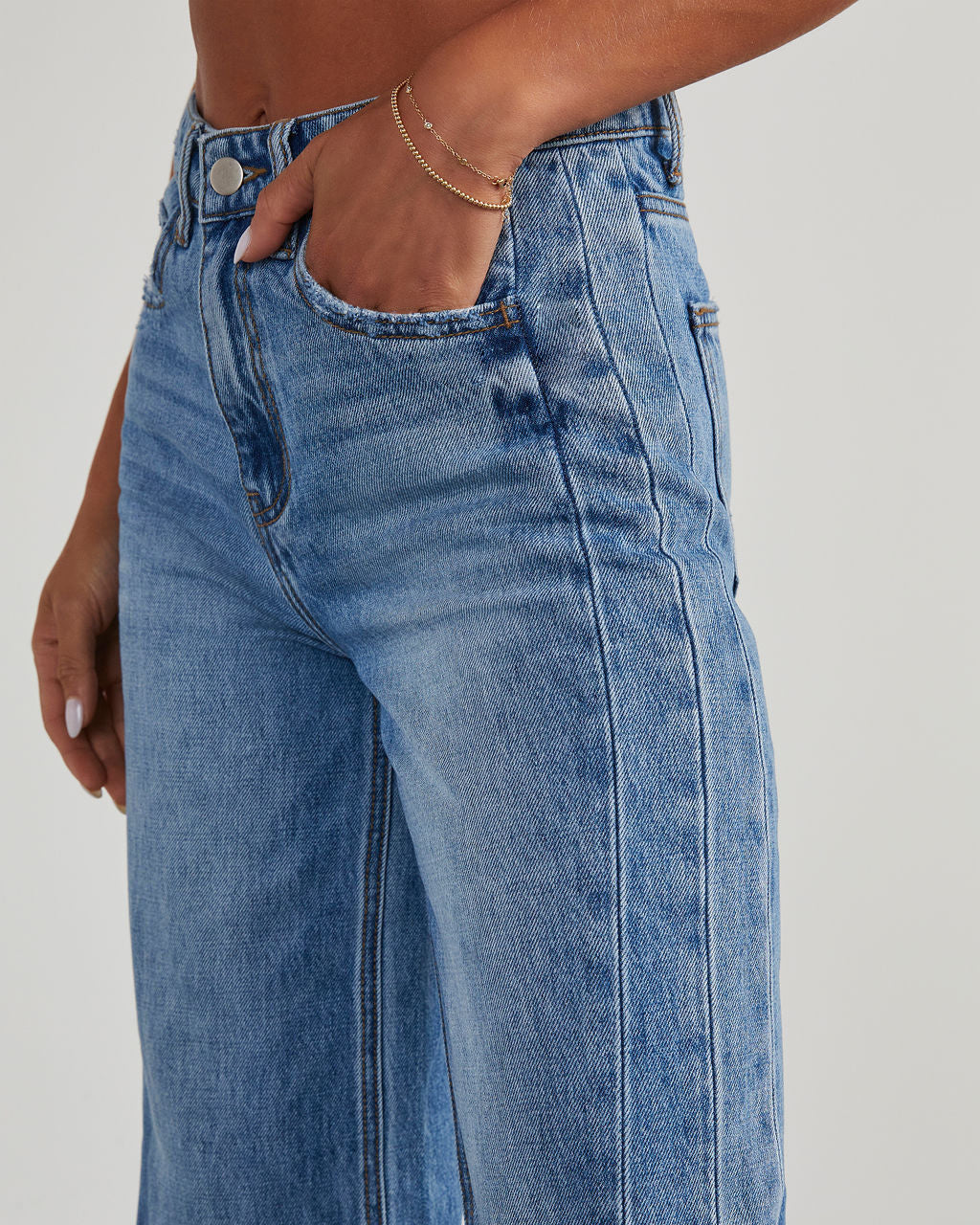 Washed Loose Casual Straight Wide-Leg Mopping Pants