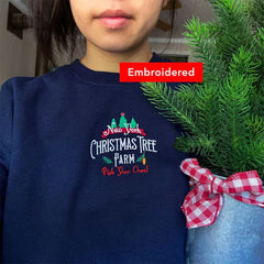 Christmas Tree Farm Embroidered Crewneck Sweatshirt