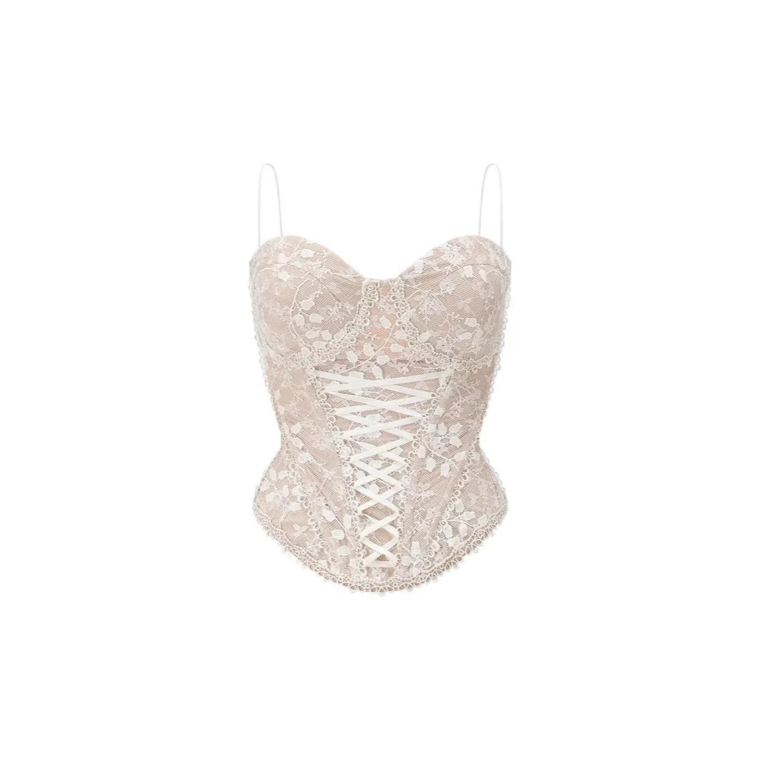 Lace Fishbone Corset Top