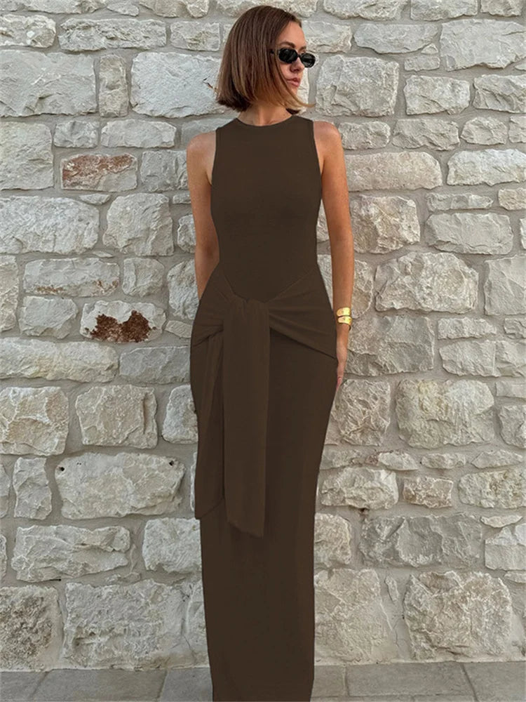 Tank Tie Up Maxi Dress