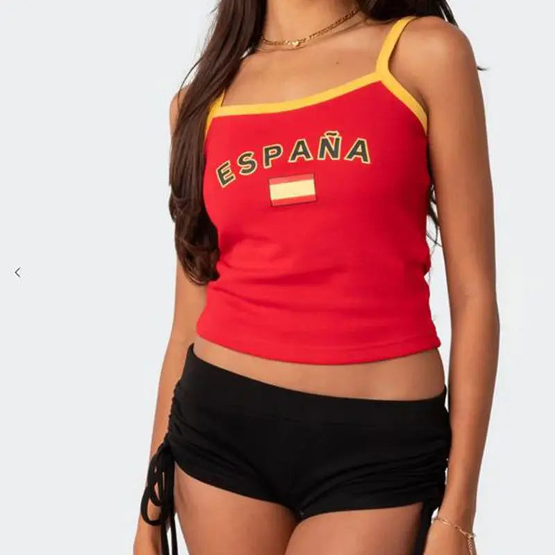 Country Flag Graphic Tank Top - Global Style