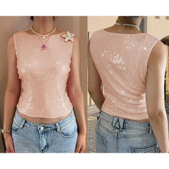 Sequin Pearl Starfish Tank Top