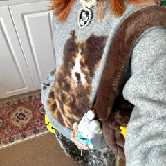 Dog Fuzzy Print Sweatshirt