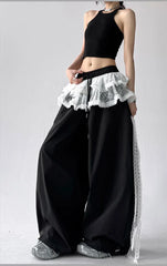 Lace Patchwork Oversized Jogger