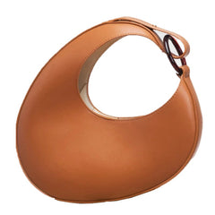 Brown Moon Bag With A Ring Strap
