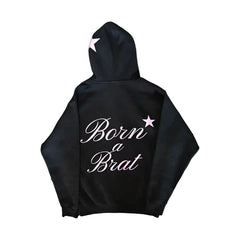 Black Born a Brat Hoodie And Jogger's Set