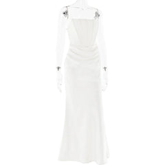 Satin Corset Maxi Dress