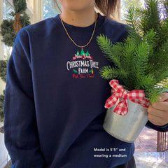 Christmas Tree Farm Embroidered Crewneck Sweatshirt