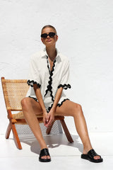 Zic Zac Patchwork Shirt And Shorts Set