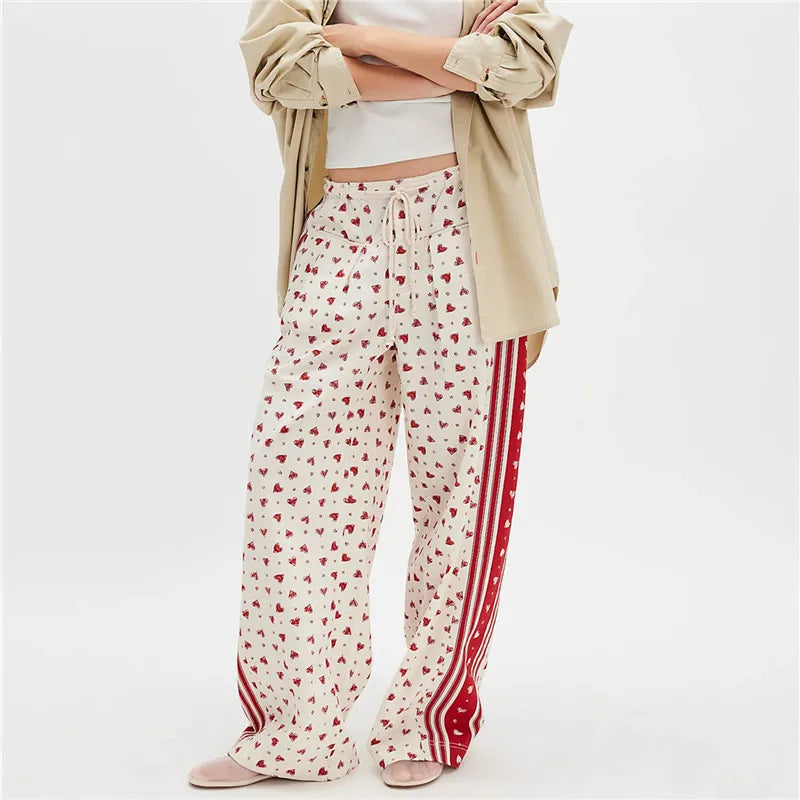 Floral High Waist Elastic  Palazzo Pants