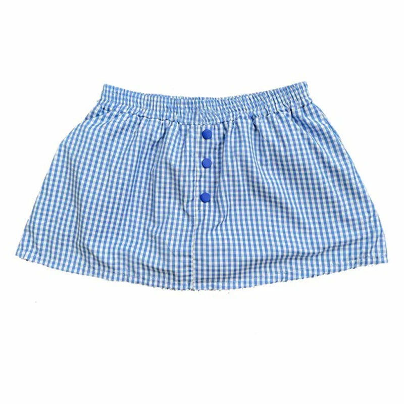 Plaid Buttoned A-line Mini Skirt