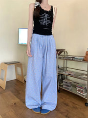 Printed Drawstring Cargo Pants