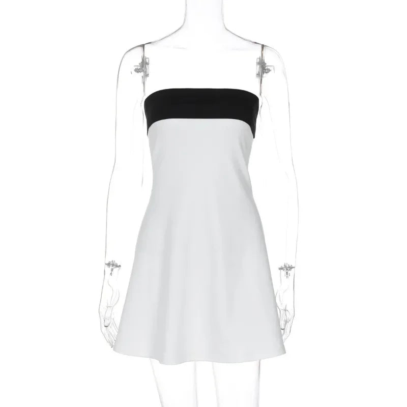 Strapless Turned Mini Dress