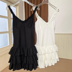 Frill Ruffle Skirt Cami Mini Dress