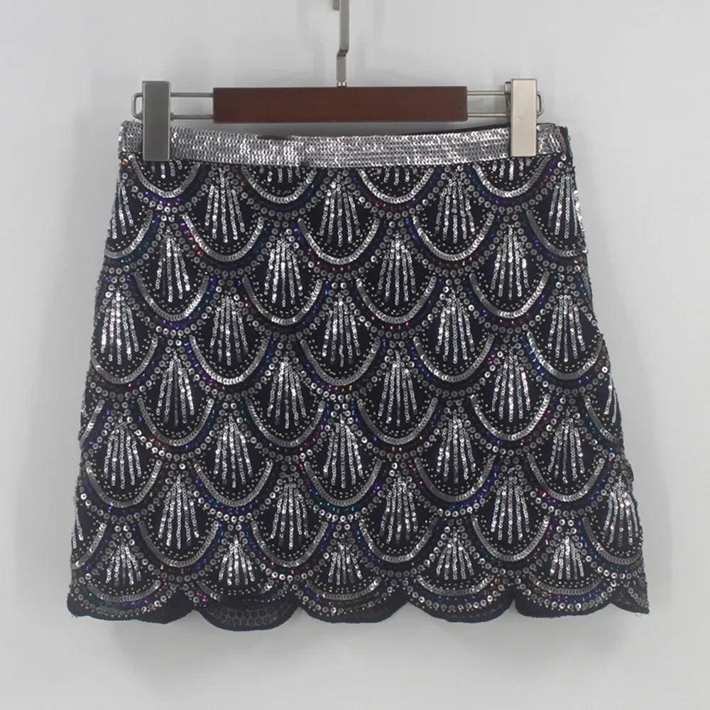 Sequinned Mini Skirt