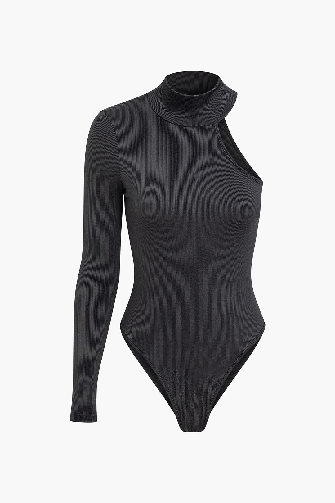 One Shoulder Mock Neck Bodysuit