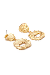 Ruched Texture Metal Earrings