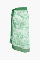 Toil De Juoy Pattern Wrap Cover Up