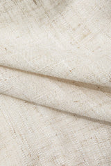 Linen V-neck Knot Ruched Crop Blouse