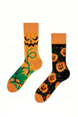 Pumpkin & Ghost Pattern Socks