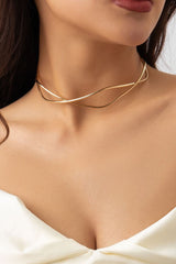 Asymmetrical Metal Necklace