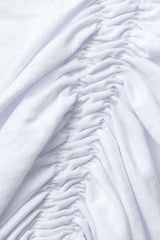 Solid Asymmetrical Hem Ruched Tank Top