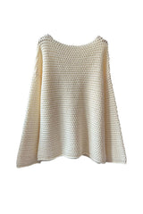 Boat Neck Long Sleeve Open Knit Sweater
