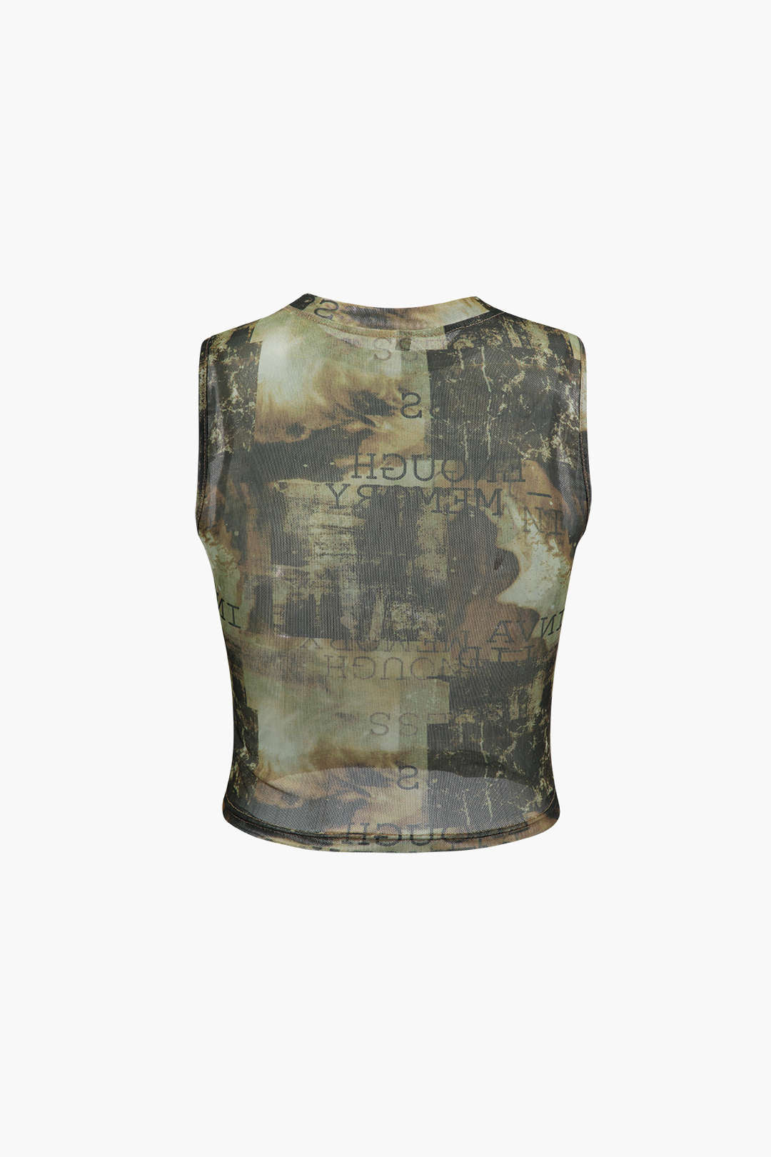 Mesh Top Abstract Abstract Print Mesh Tank Top – Aesvs