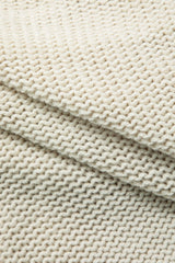Tassel Detail V-neck Cable Knit Pullover Sweater