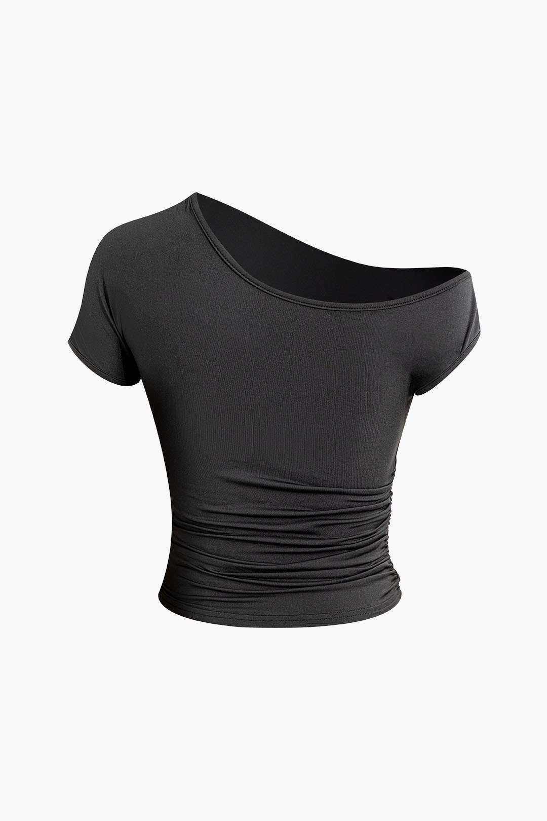 Asymmetrical Ruched T-shirt