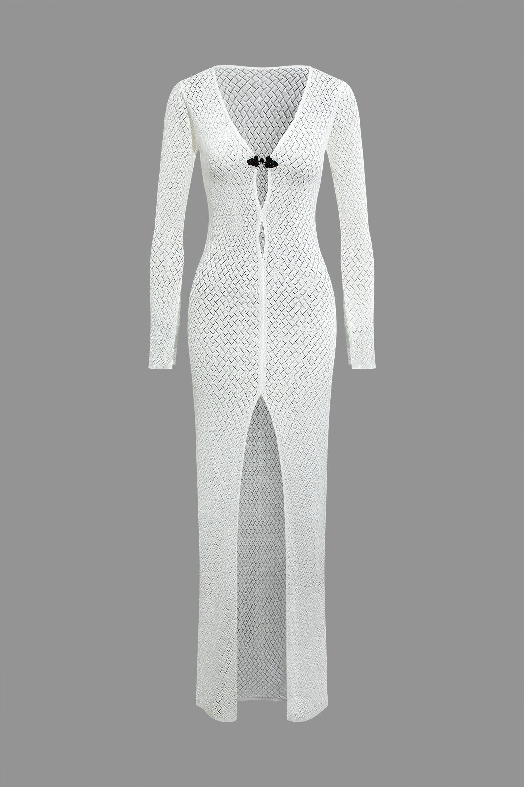 Cover Slit V-neck Hollow Out Slit Cover Up – Aesvs