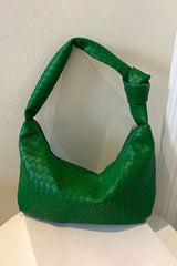 Weave Knot PU Leather Shoulder Bag