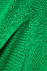 Twist Strapless Slit Knit Midi Dress