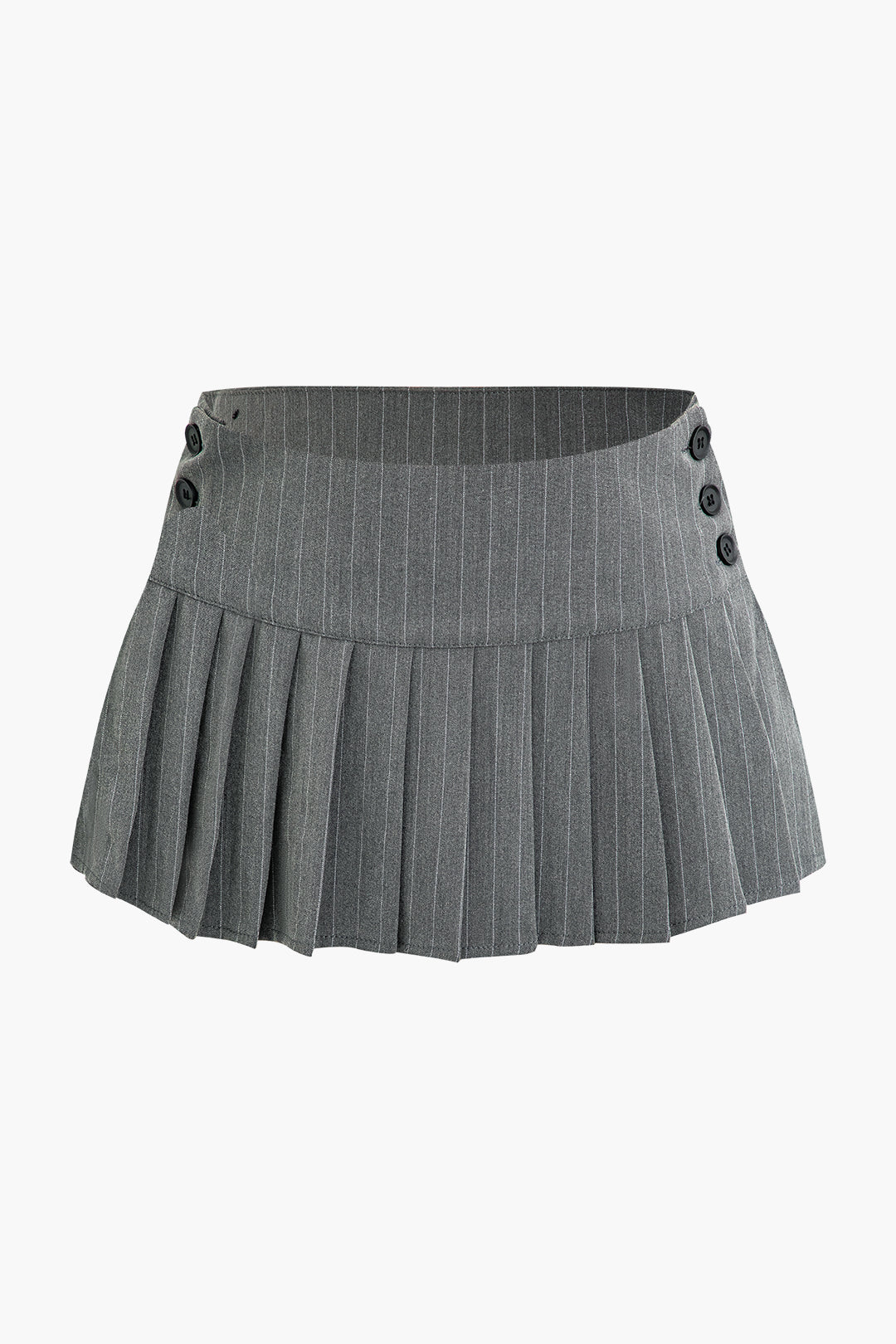 Pinstripe Pleated Mini Skirt