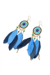 Feather Drop Earrings