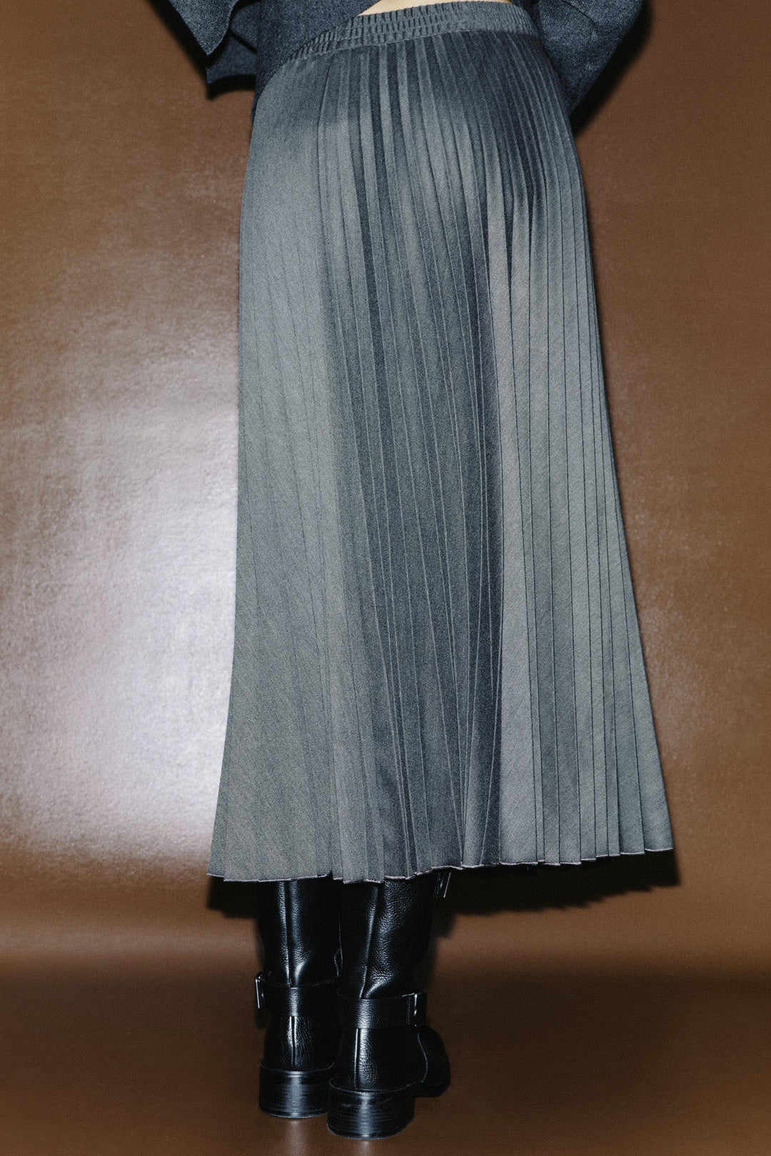 Pleated Midi Skirt