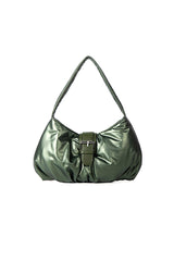 Buckle Ruched Shoulder Bag