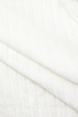 V-neck Cross Rib Long Sleeve Knit Crop Top