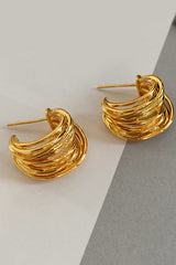 C-shaped Hoop Earrings