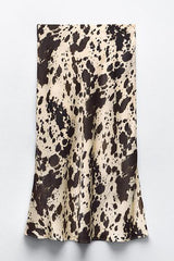 Leopard Print Midi Skirt