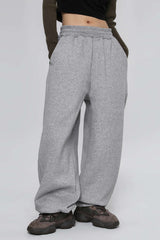 Fleece Drawstring Cuffed Sweatpants