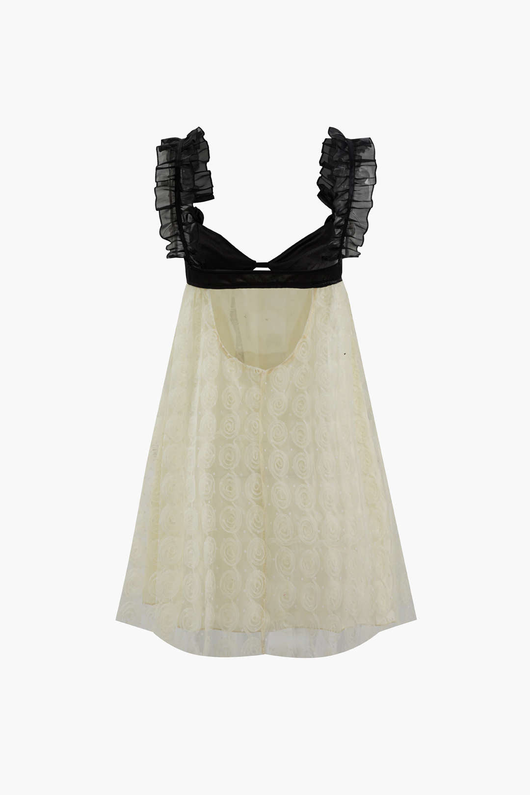 Frill Strap Floral Lace Backless Mini Dress Aesvs Frill Strap Floral Lace Backless Mini Dress Aesvs