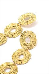 Sculpted Circular Drop Earrings