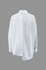Contrast Stripe Long Sleeve Shirt