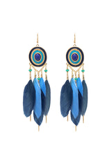 Feather Drop Earrings